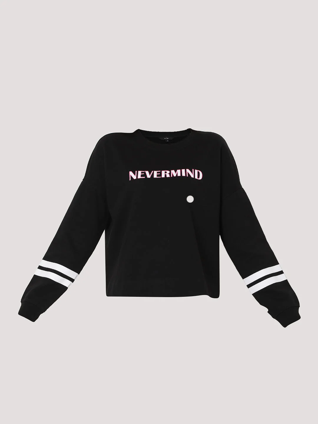 Black Text Print Sweatshirt - Image 6