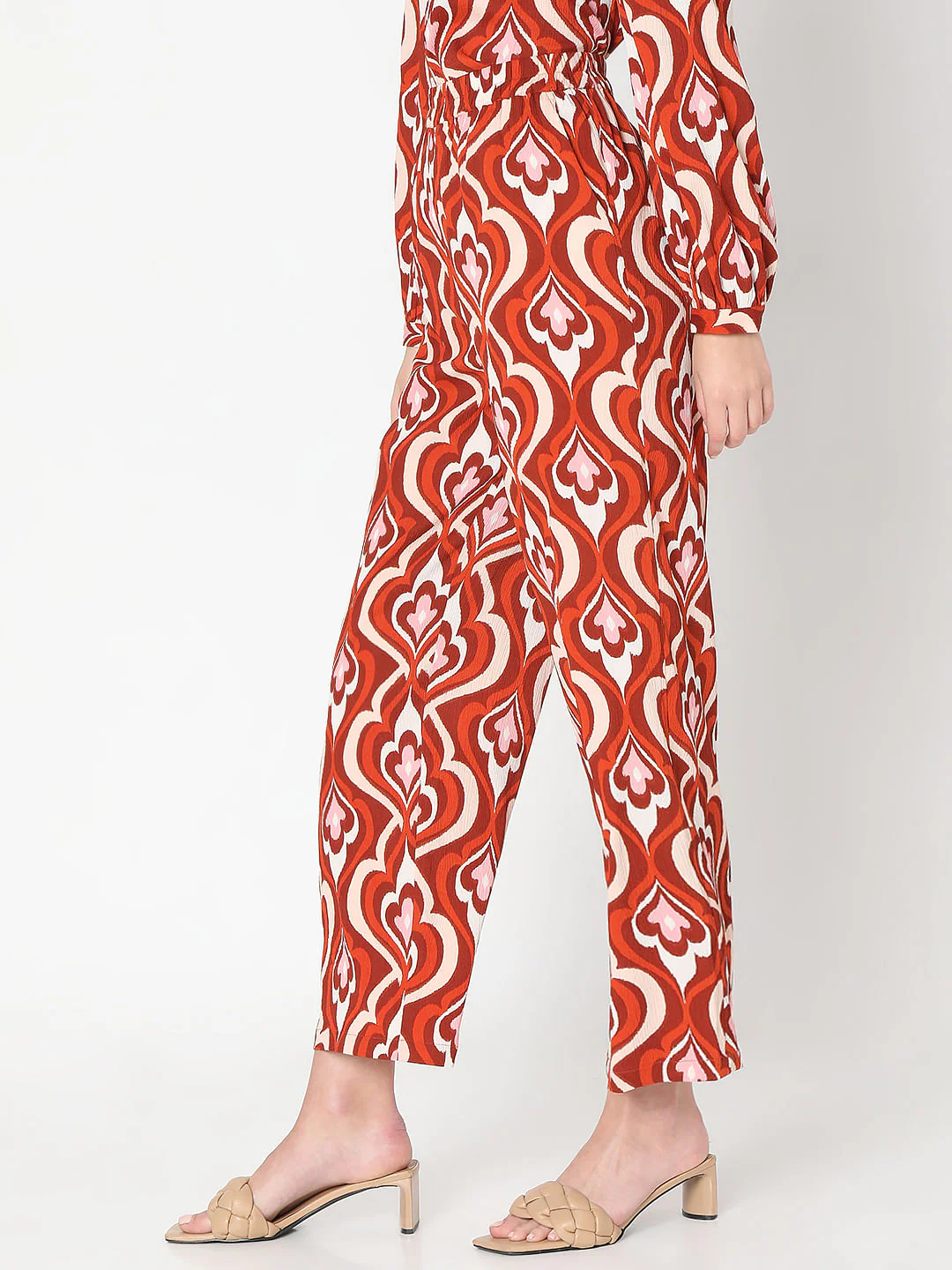 Brown High Rise Co-Ord Set Pants - Image 3