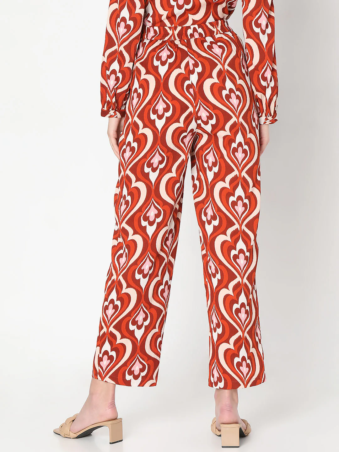 Brown High Rise Co-Ord Set Pants - Image 4