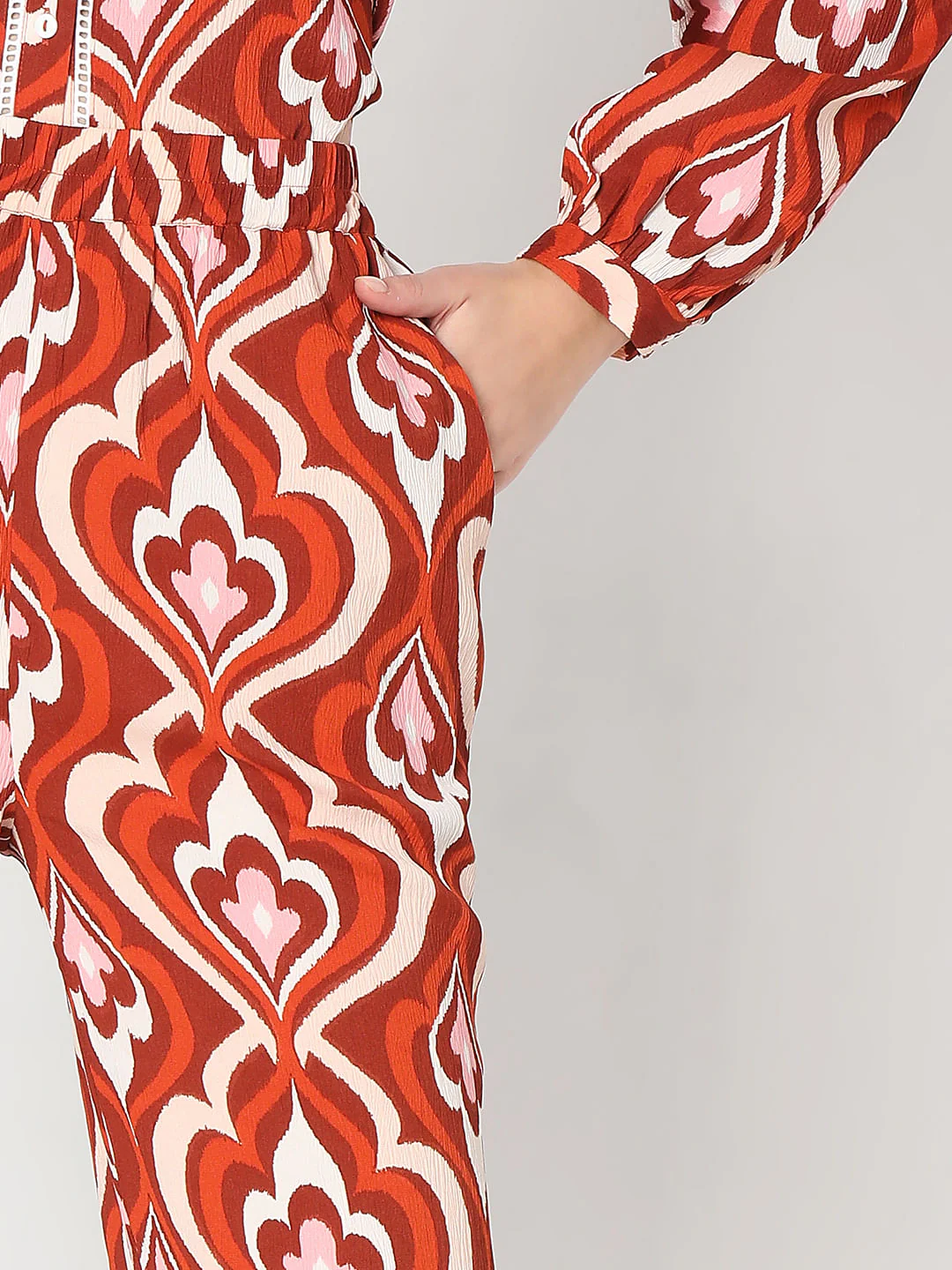 Brown High Rise Co-Ord Set Pants - Image 6