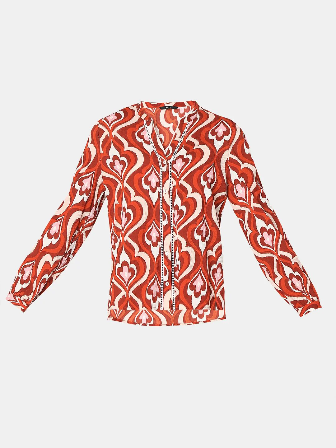 Orange Printed Co-Ord Set Top - Image 7