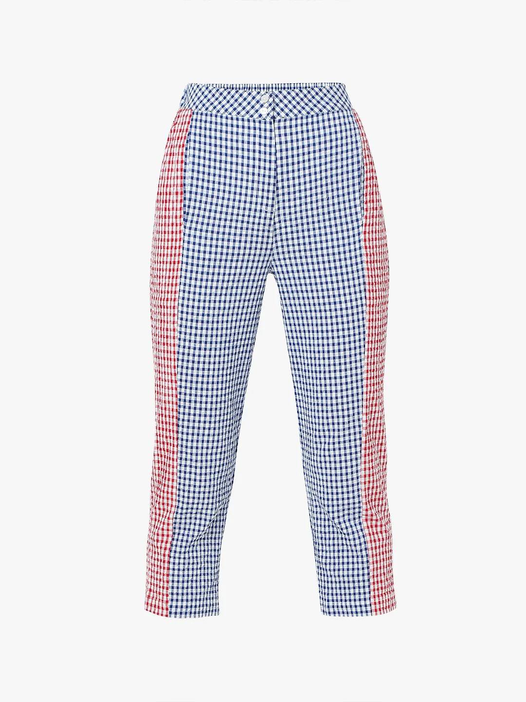 Blue Check Straight Fit Co-Ord Set Pants - Image 7