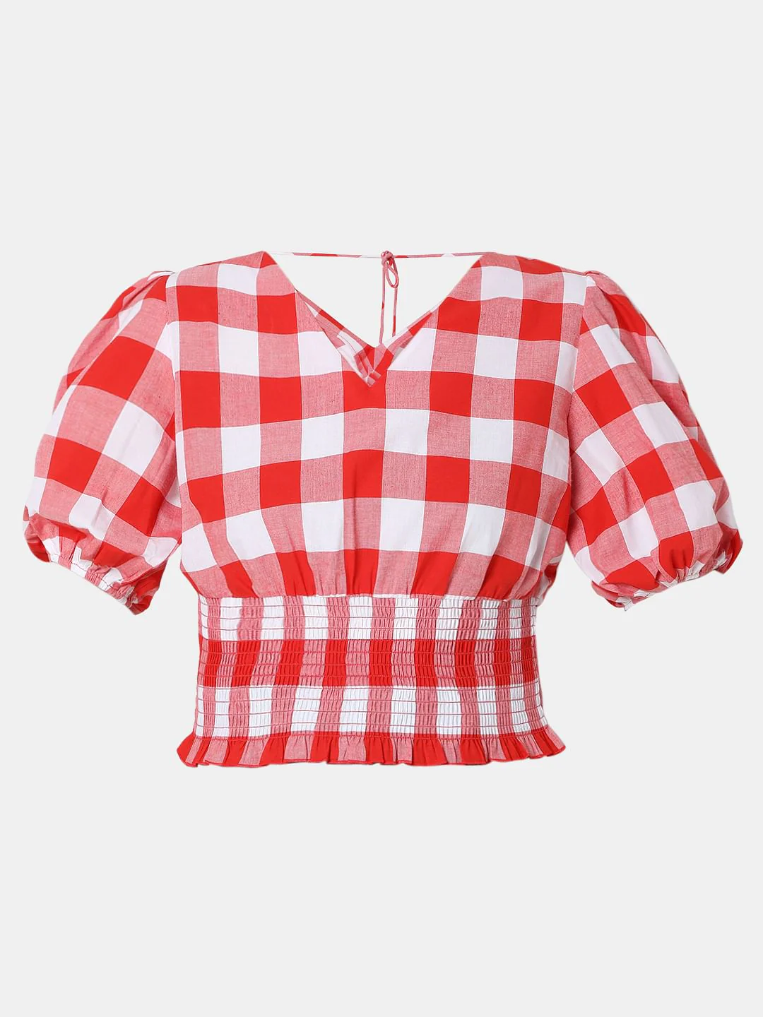 Red Check Crop Top - Image 7