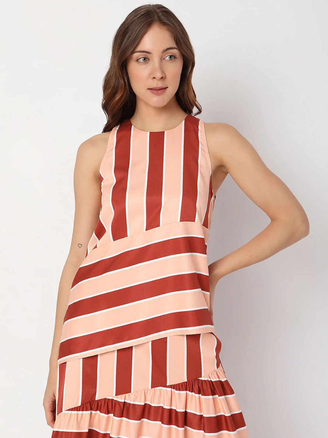 Peach Striped Co-Ord Top - Image 2