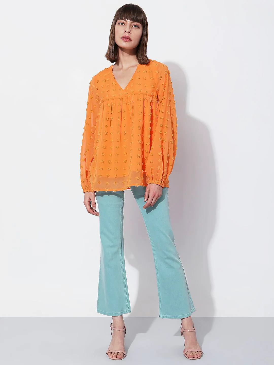Orange Textured Top - Image 5
