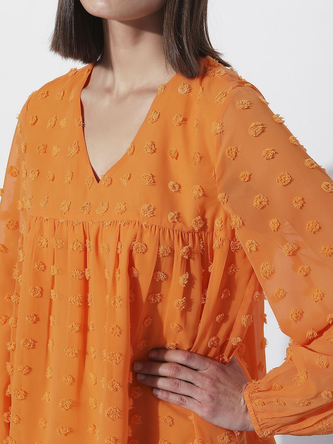 Orange Textured Top - Image 6