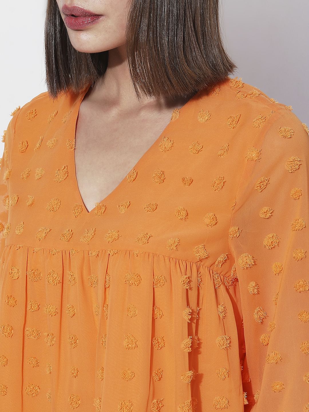 Orange Textured Top - Image 8