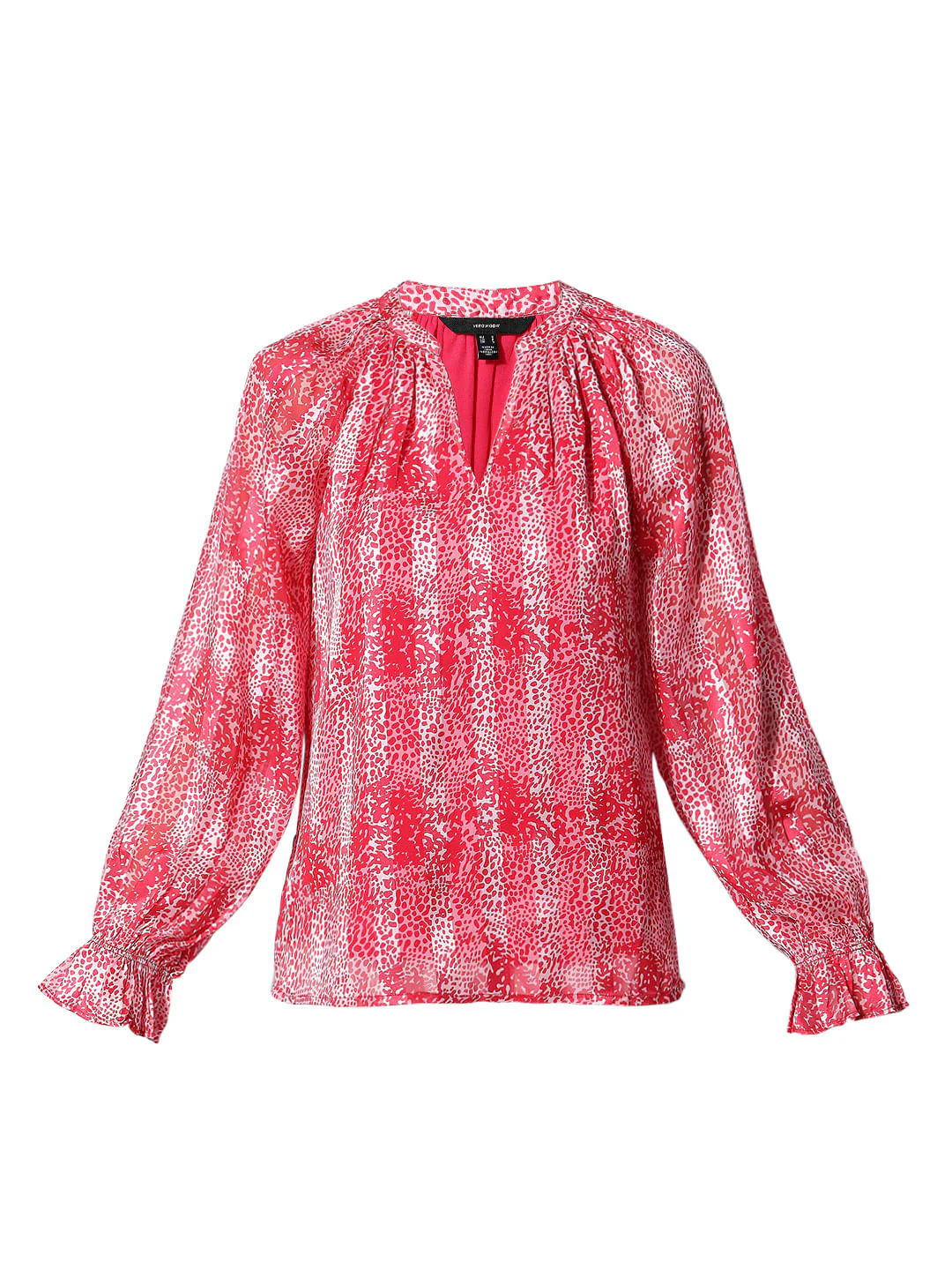 Red Printed Pleated Top - Image 7