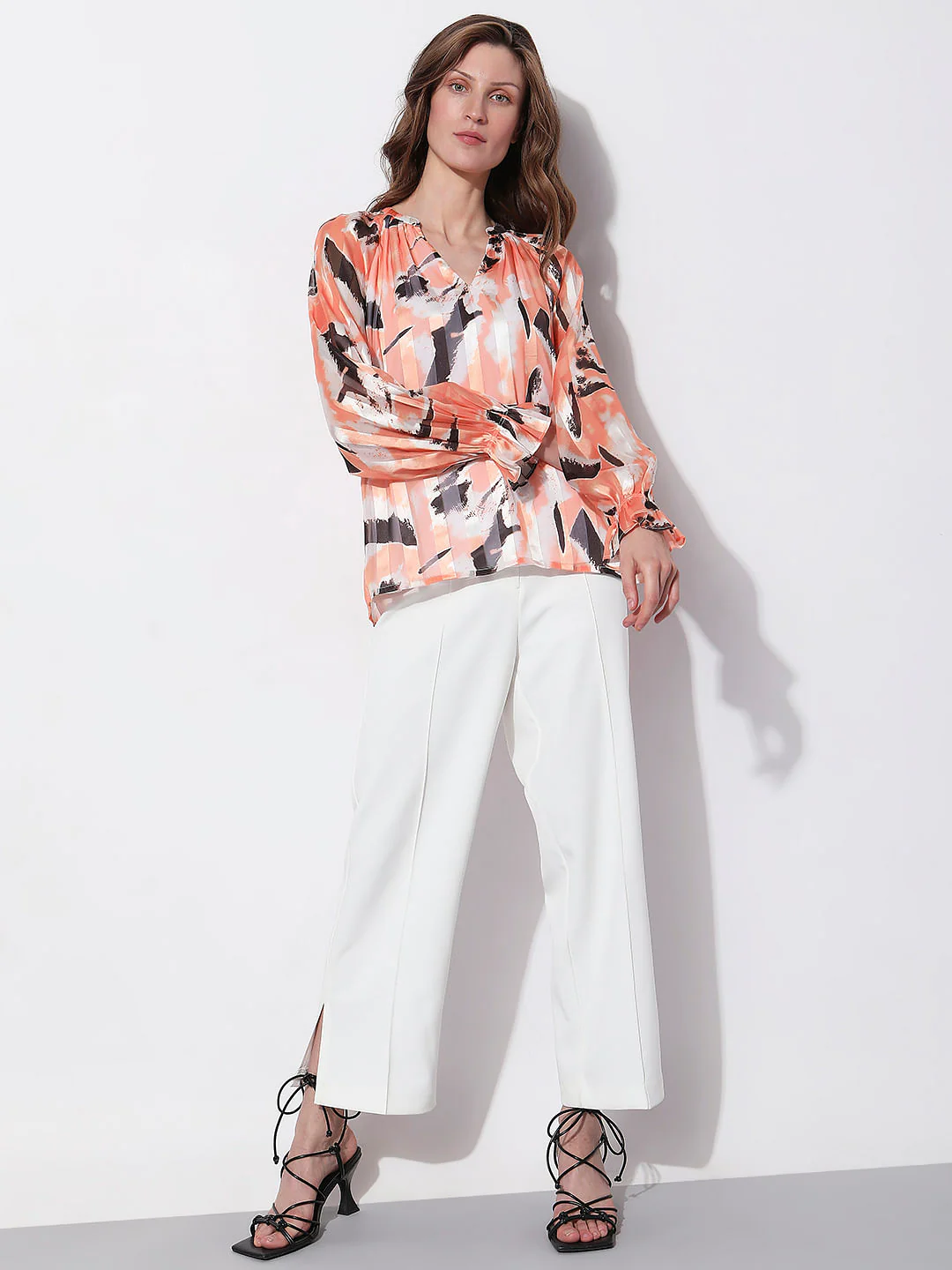 Peach Printed Top - Image 6
