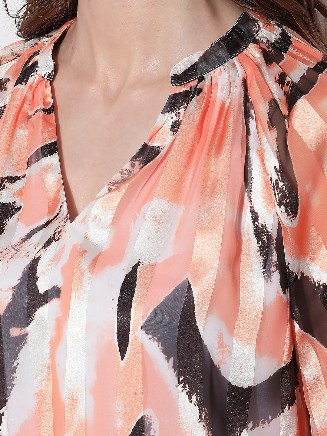 Peach Printed Top - Image 8