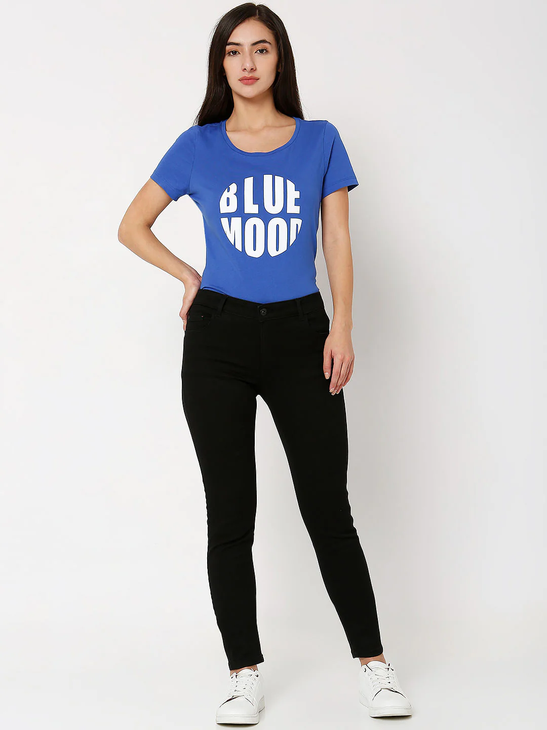 Black Mid Rise Wendy Skinny Jeans - Image 5