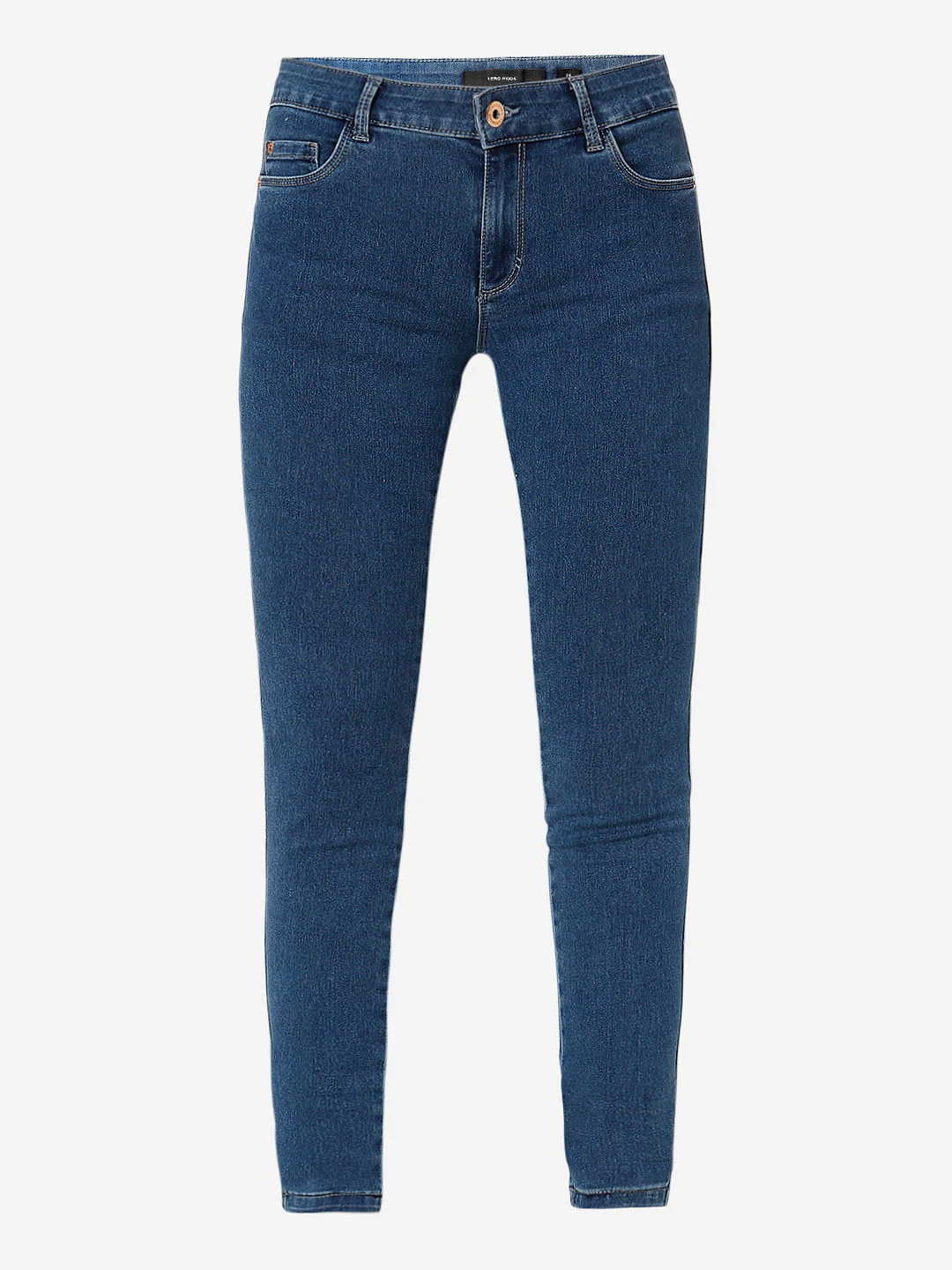 Blue Mid Rise Wendy Skinny Jeans - Image 6