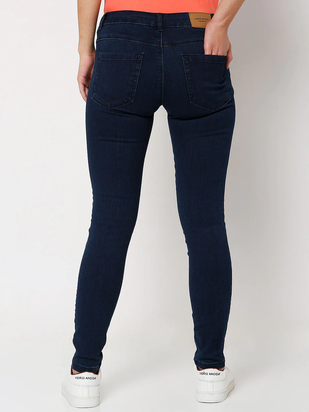 Dark Blue Mid Rise Wendy Skinny Jeans - Image 3