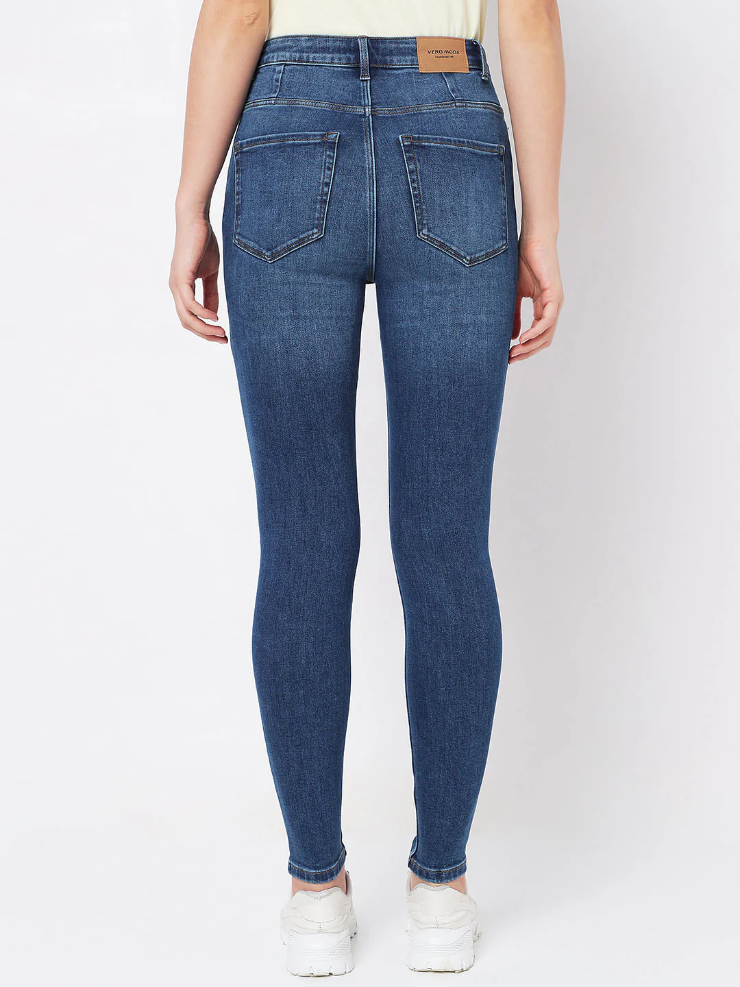 Blue High Rise Buttoned Wendy Skinny Jeans - Image 3
