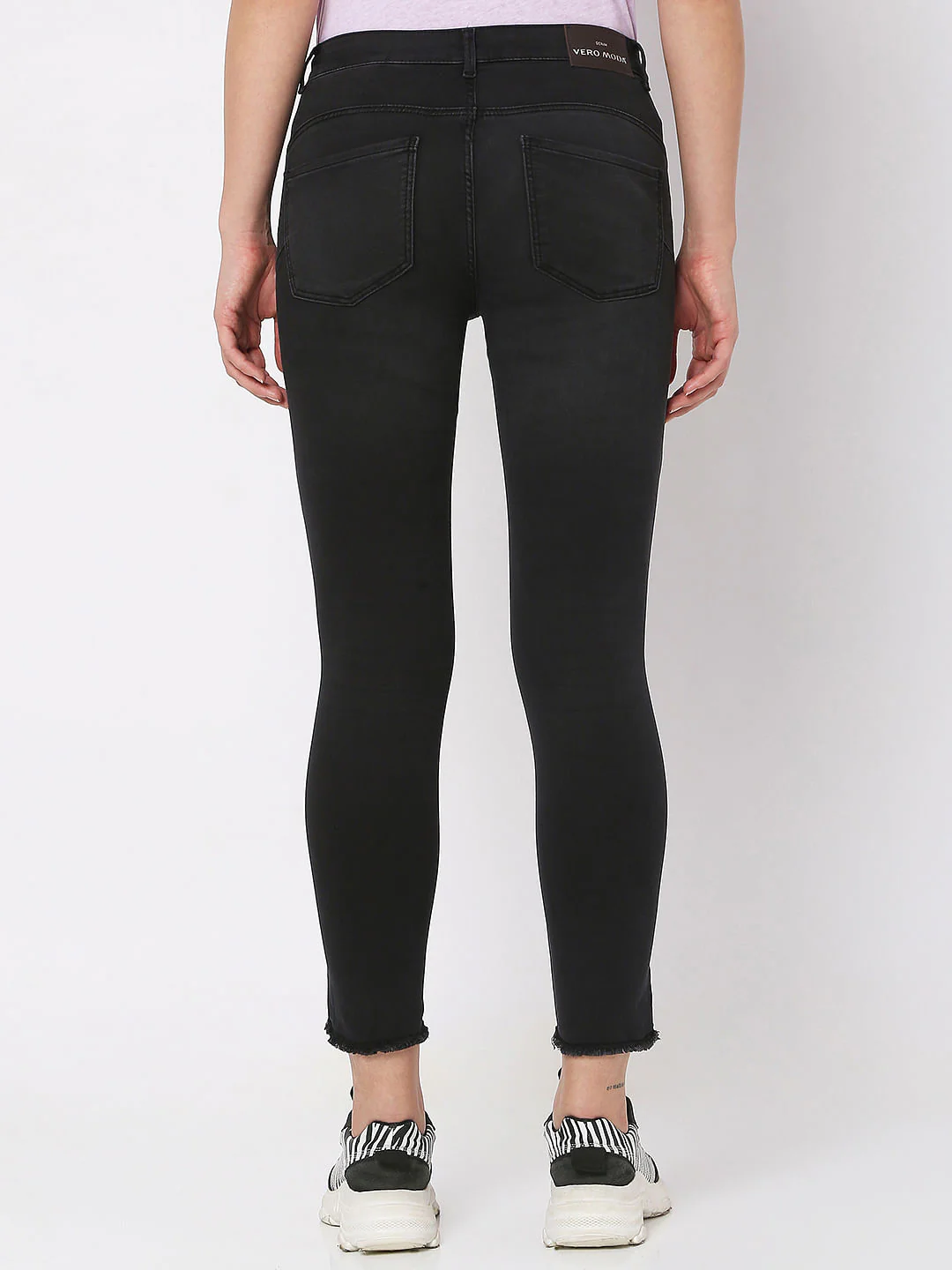 Black Mid Rise Pushup Wendy Skinny Jeans - Image 3