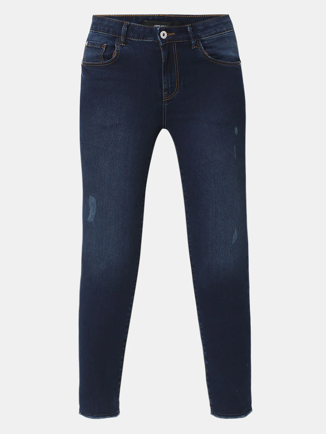 Dark Blue Mid Rise Pushup Wendy Skinny Jeans - Image 6