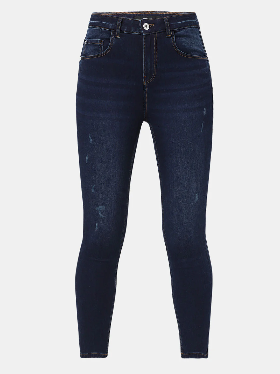 Dark Blue High Rise Distressed Wendy Skinny Jeans - Image 6