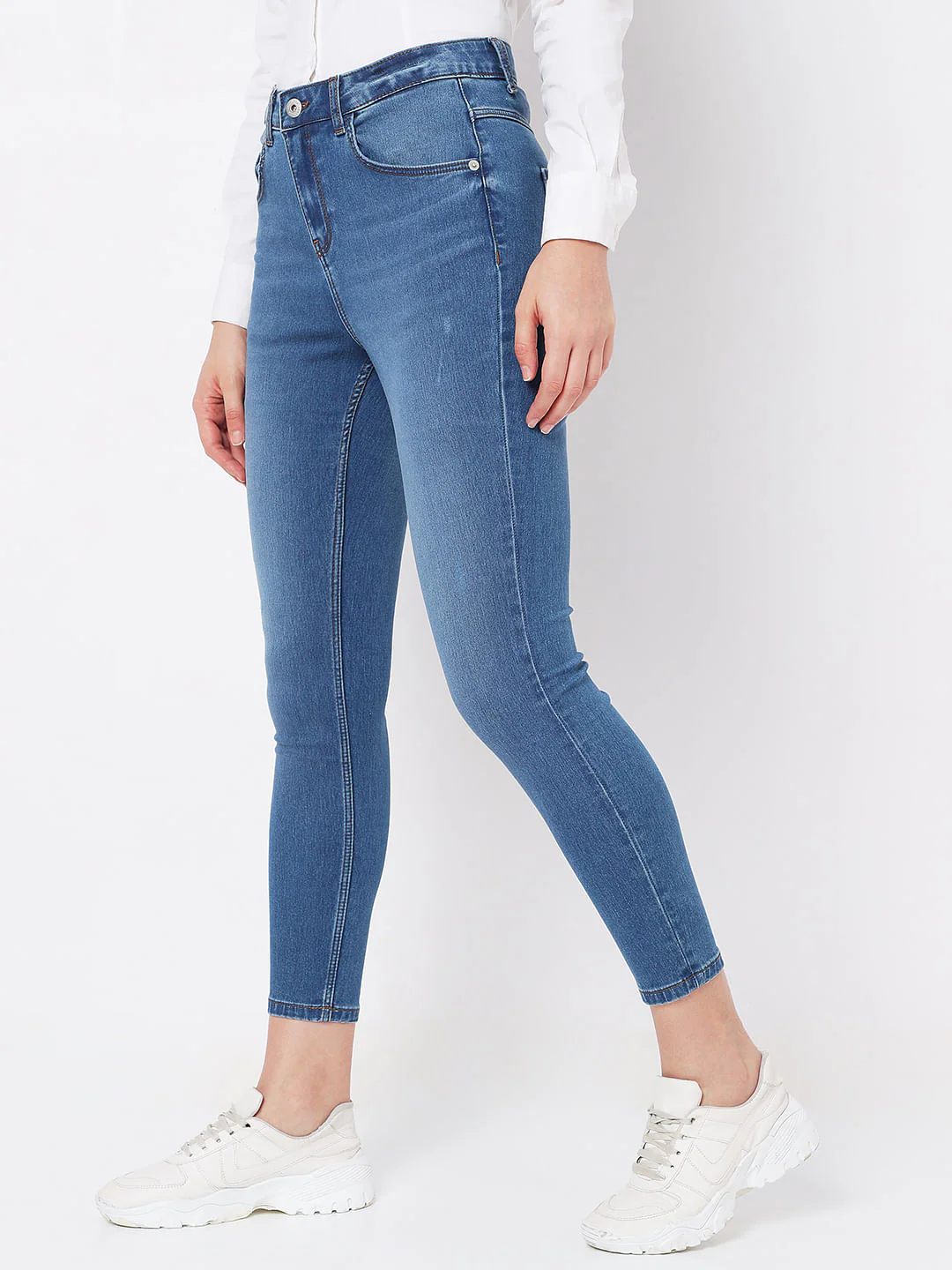 Blue High Rise Wendy Skinny Jeans - Image 2