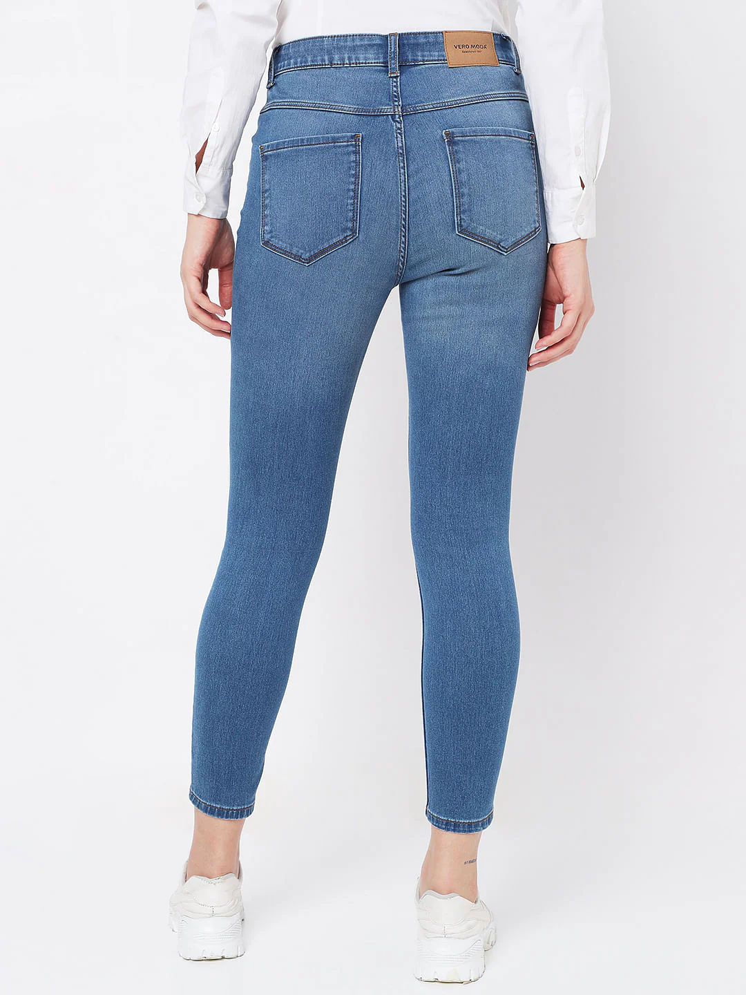 Blue High Rise Wendy Skinny Jeans - Image 3