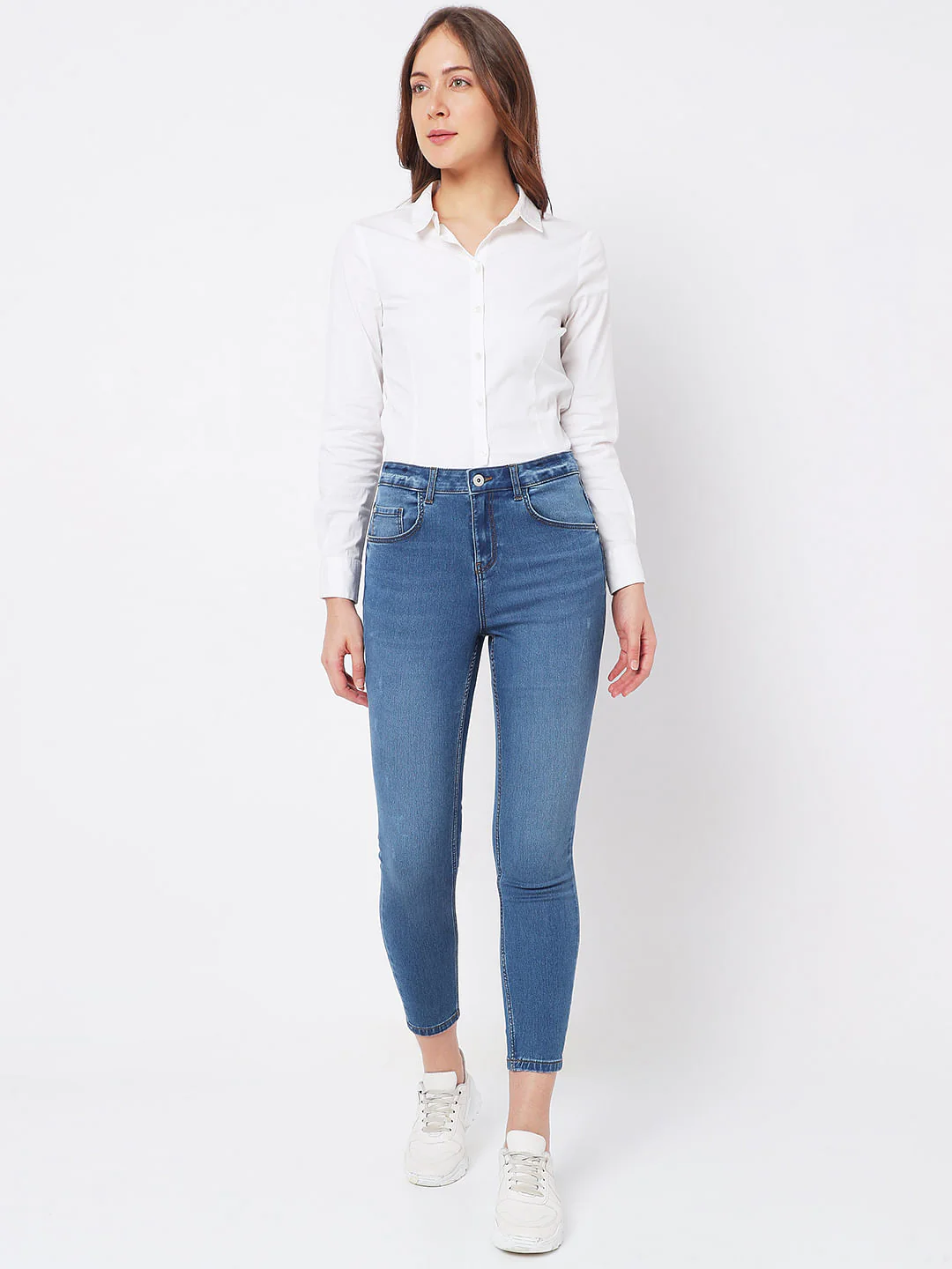 Blue High Rise Wendy Skinny Jeans - Image 5