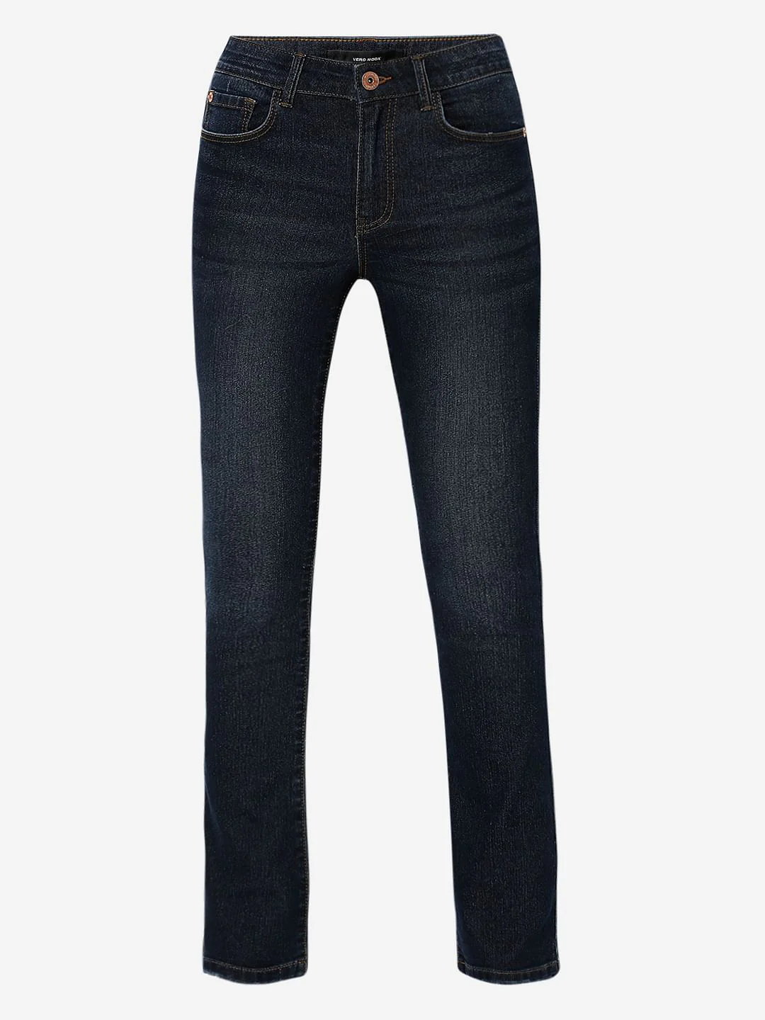 Dark Blue Mid Rise Bootcut Jeans - Image 6