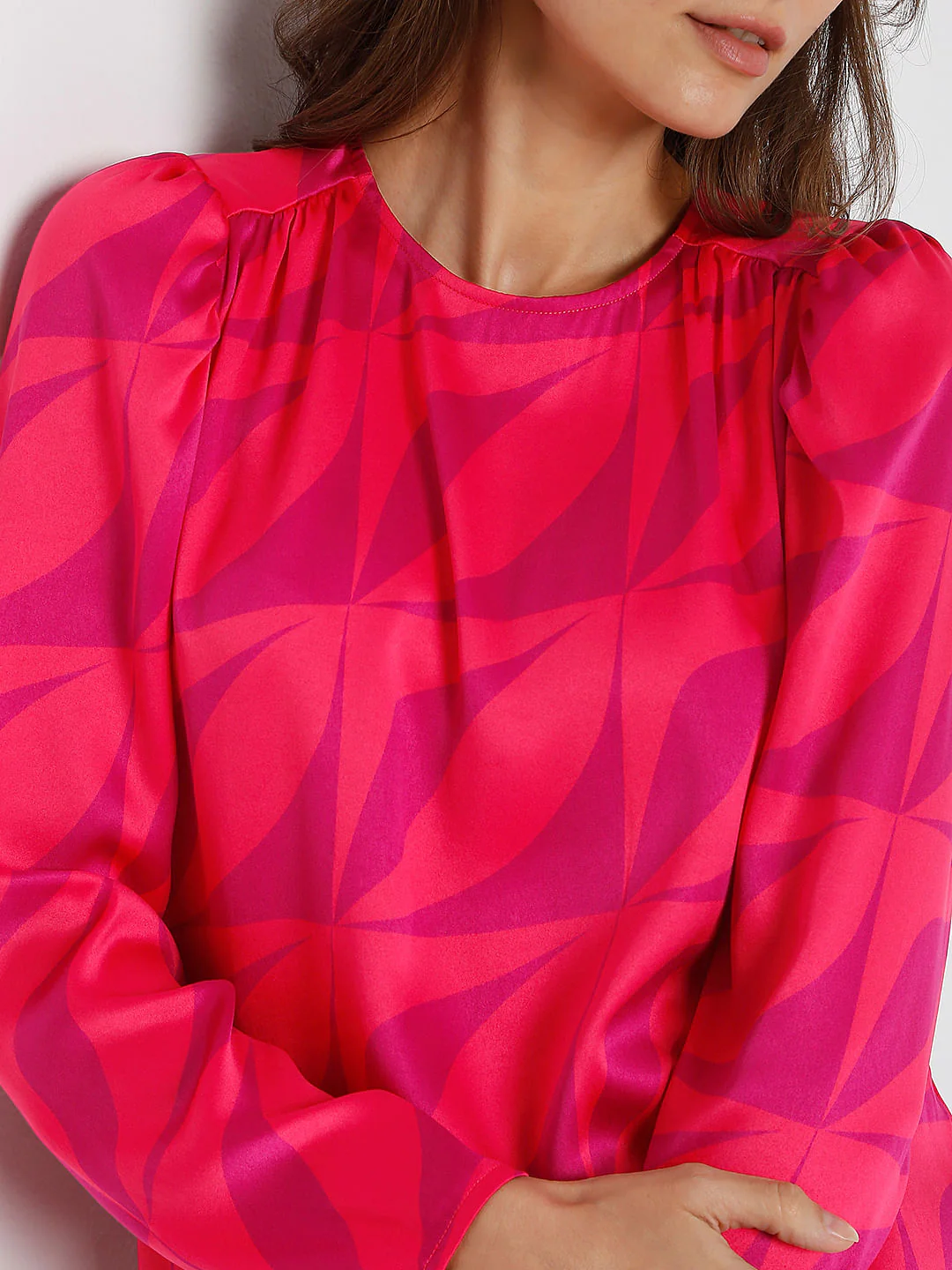 Red Abstract Print Top - Image 6