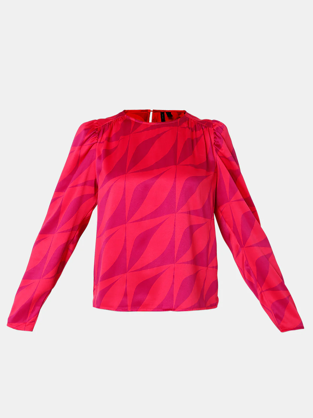 Red Abstract Print Top - Image 7