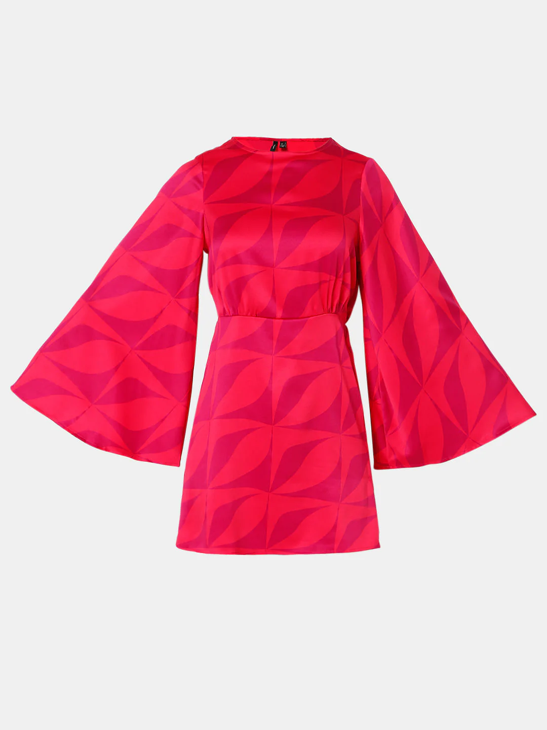 Red Abstract Print Mini Dress - Image 7