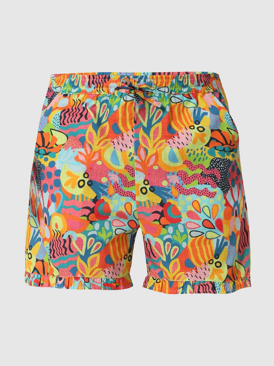 Multi-Colour Printed Co-Ord Set Shorts - Image 5