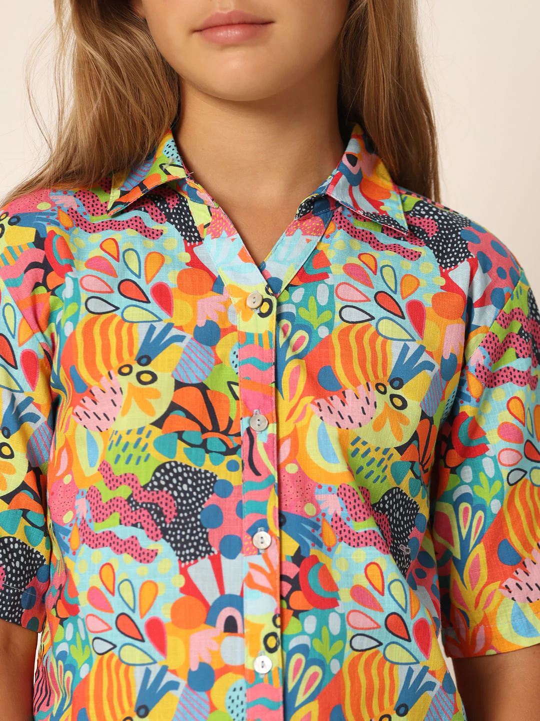 Multi-Colour Printed Co-Ord Set Shirt - Image 4