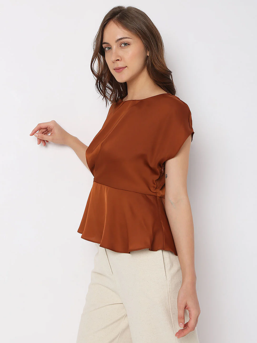 Brown Fit & Flare Top - Image 3
