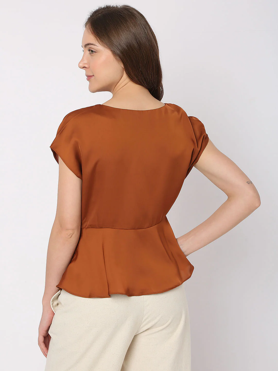 Brown Fit & Flare Top - Image 4