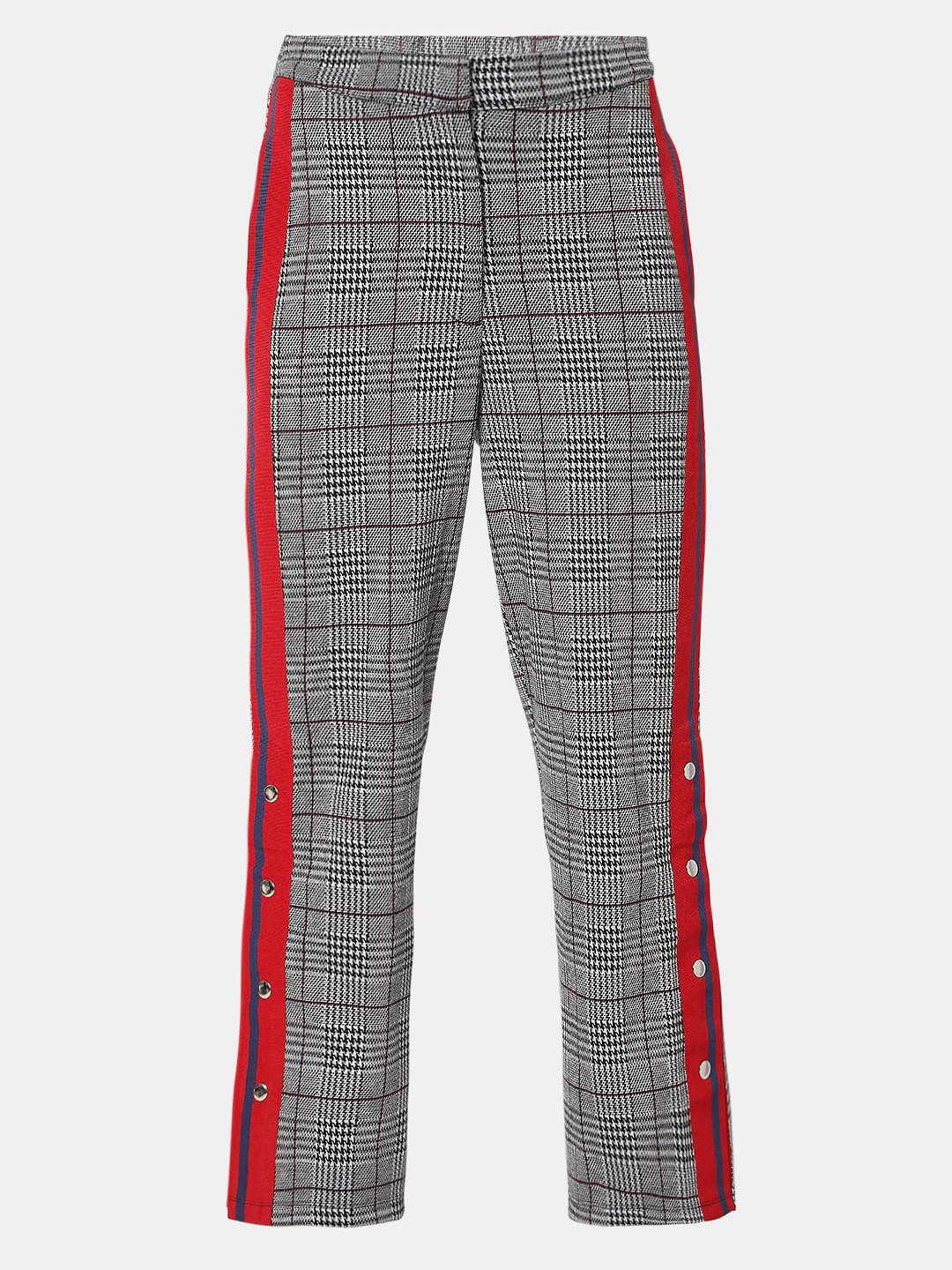 Grey High Rise Check Co-Ord Sweatpants - Image 7