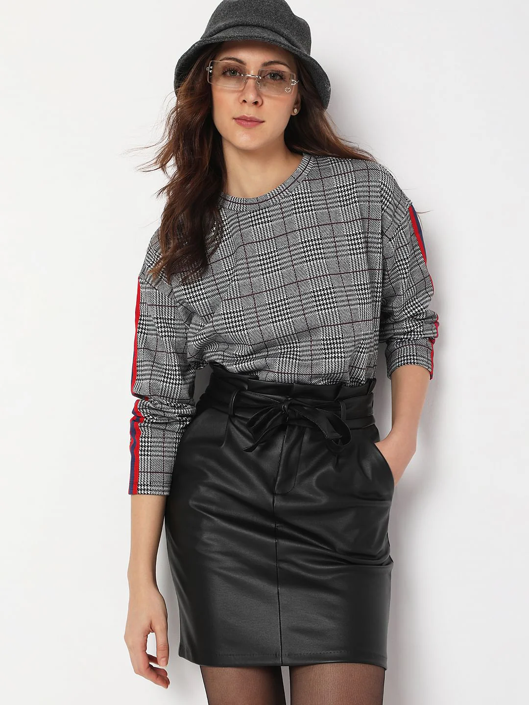 Grey Check Co-Ord Sweatshirt