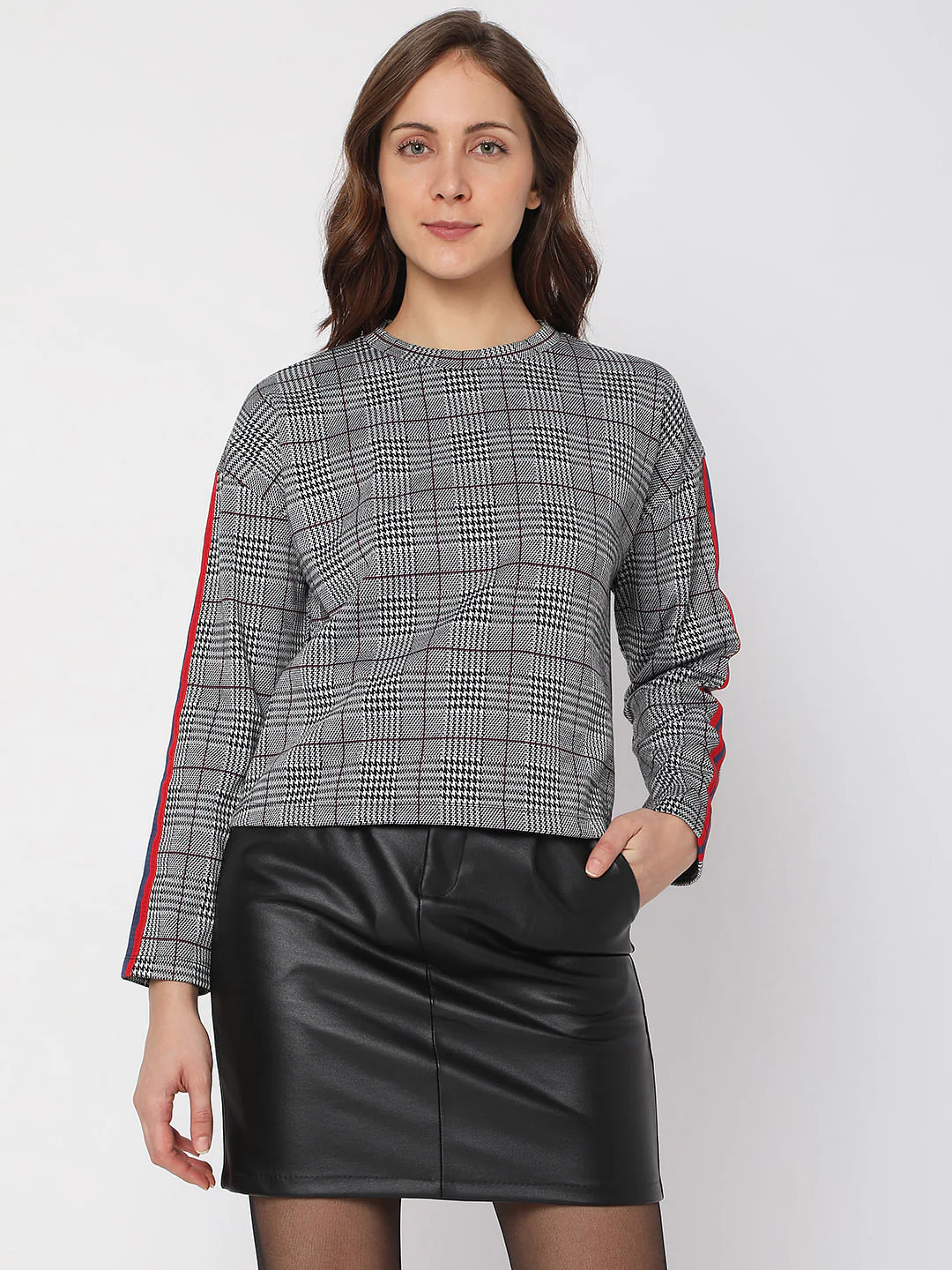 Grey Check Co-Ord Sweatshirt - Image 2