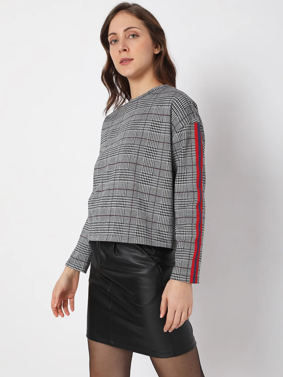 Grey Check Co-Ord Sweatshirt - Image 3