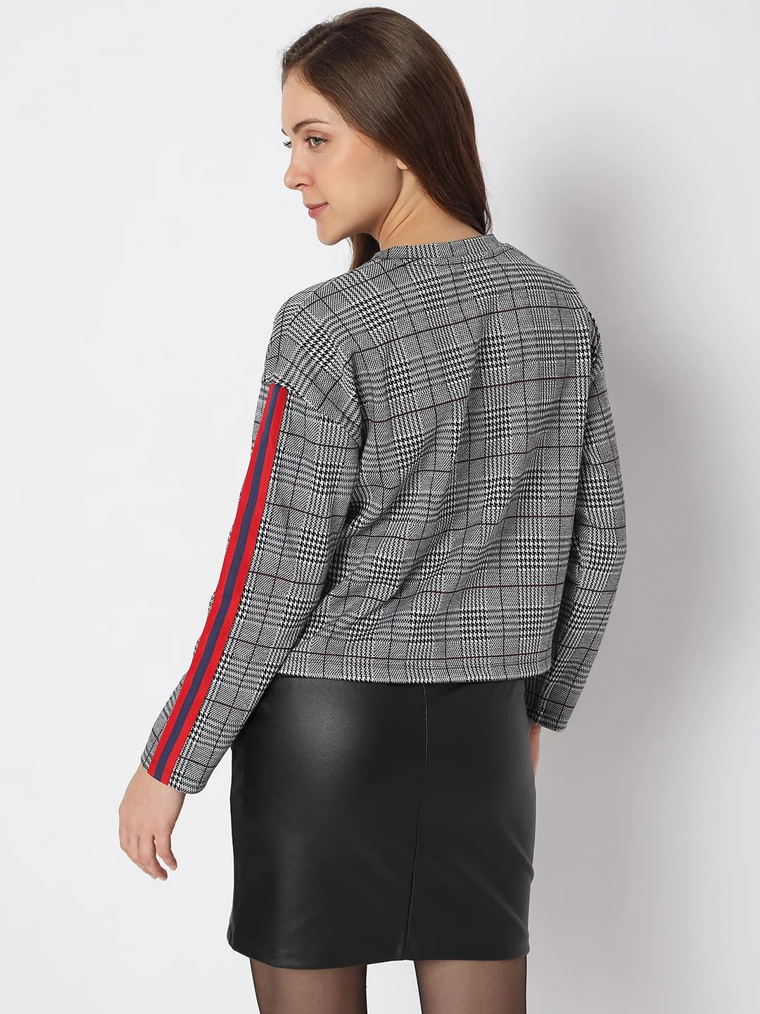 Grey Check Co-Ord Sweatshirt - Image 4
