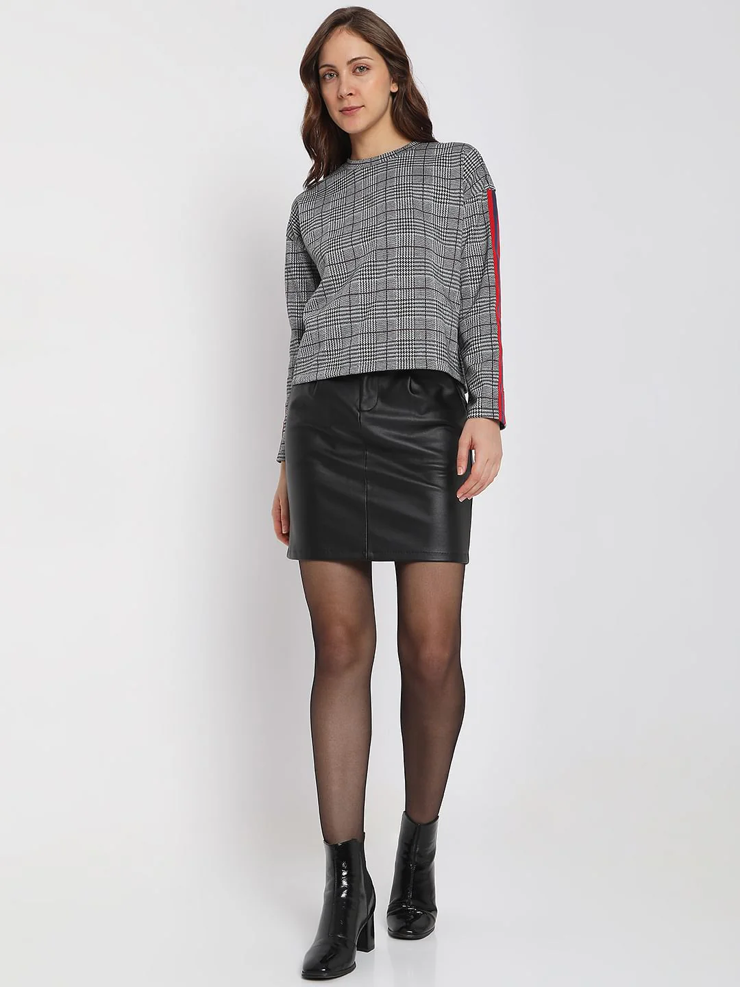 Grey Check Co-Ord Sweatshirt - Image 5