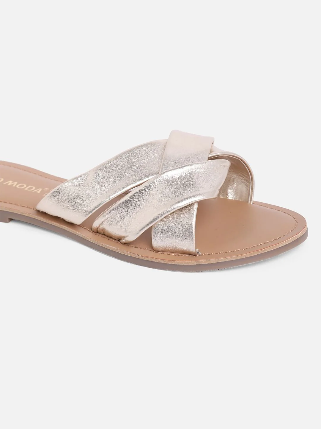 Dull Gold Sandals - Image 6