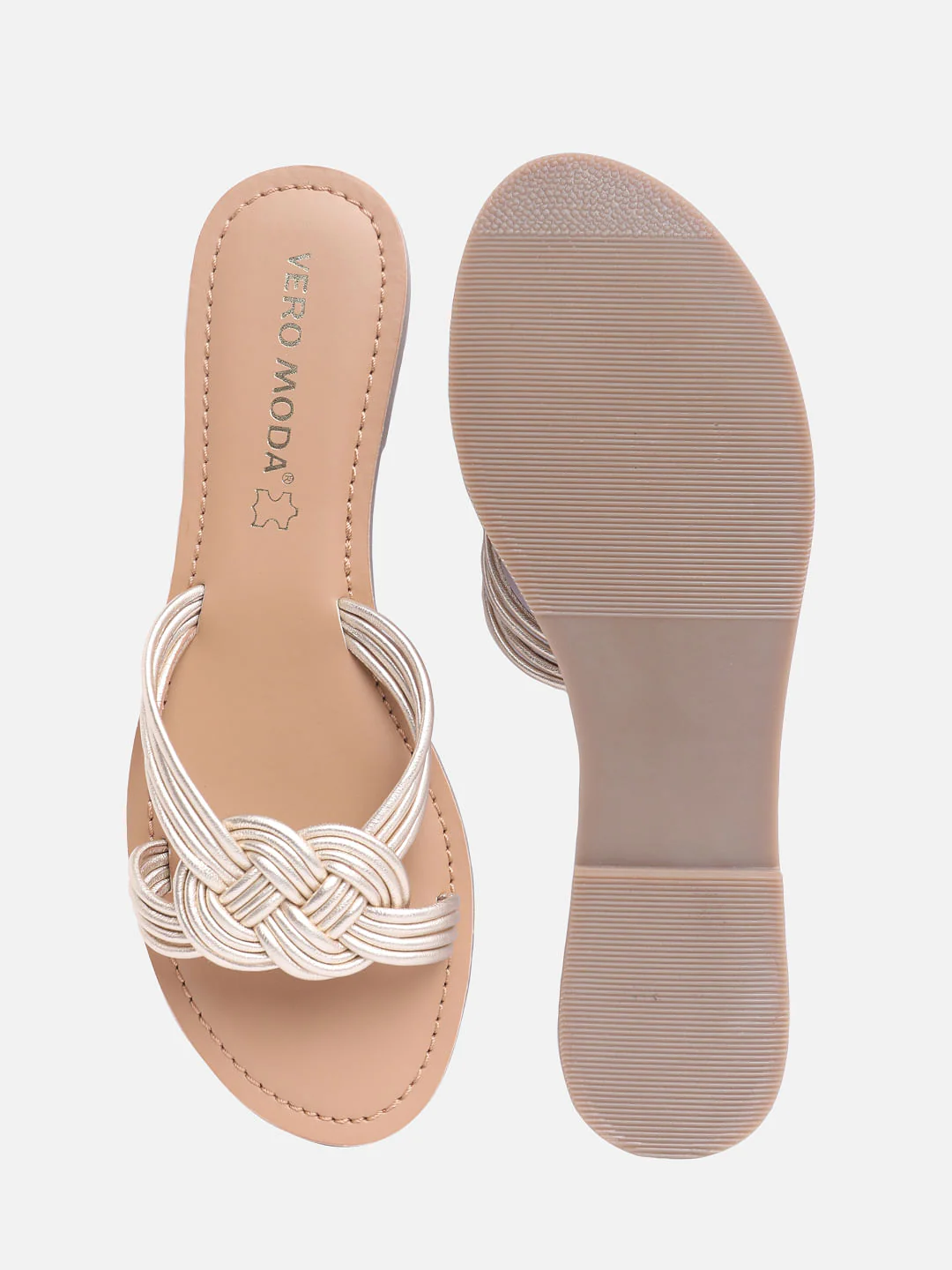 Dull Gold Sandals - Image 5