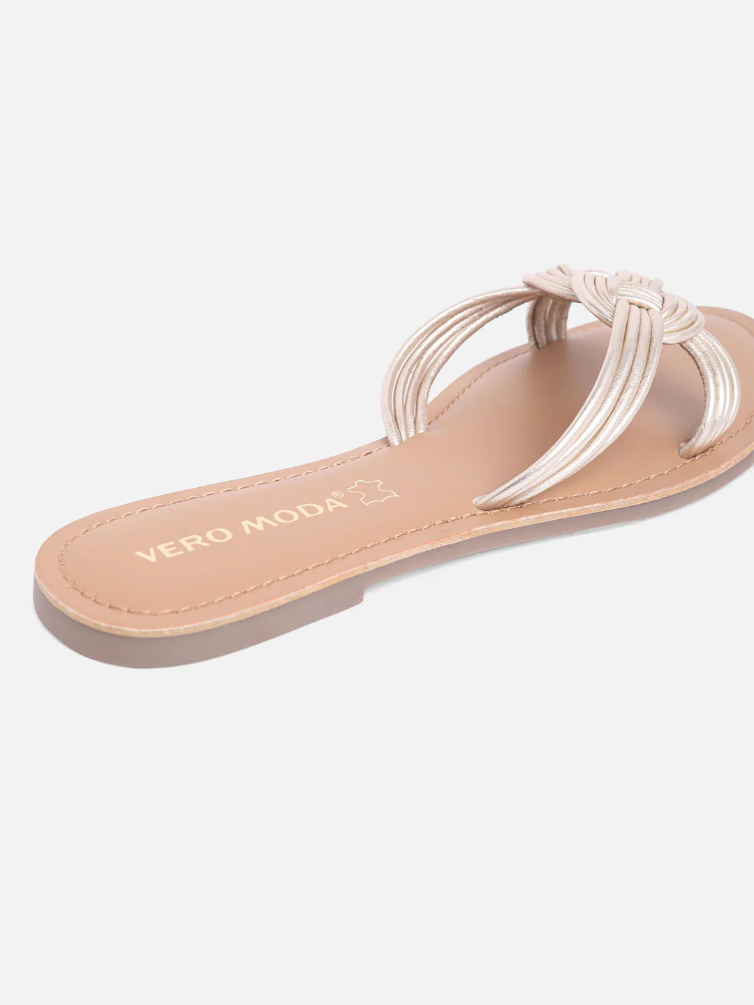 Dull Gold Sandals - Image 7