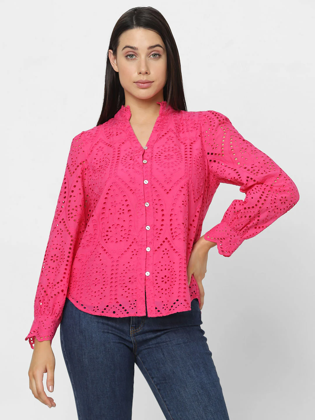 Pink Lace Cotton Top - Image 2