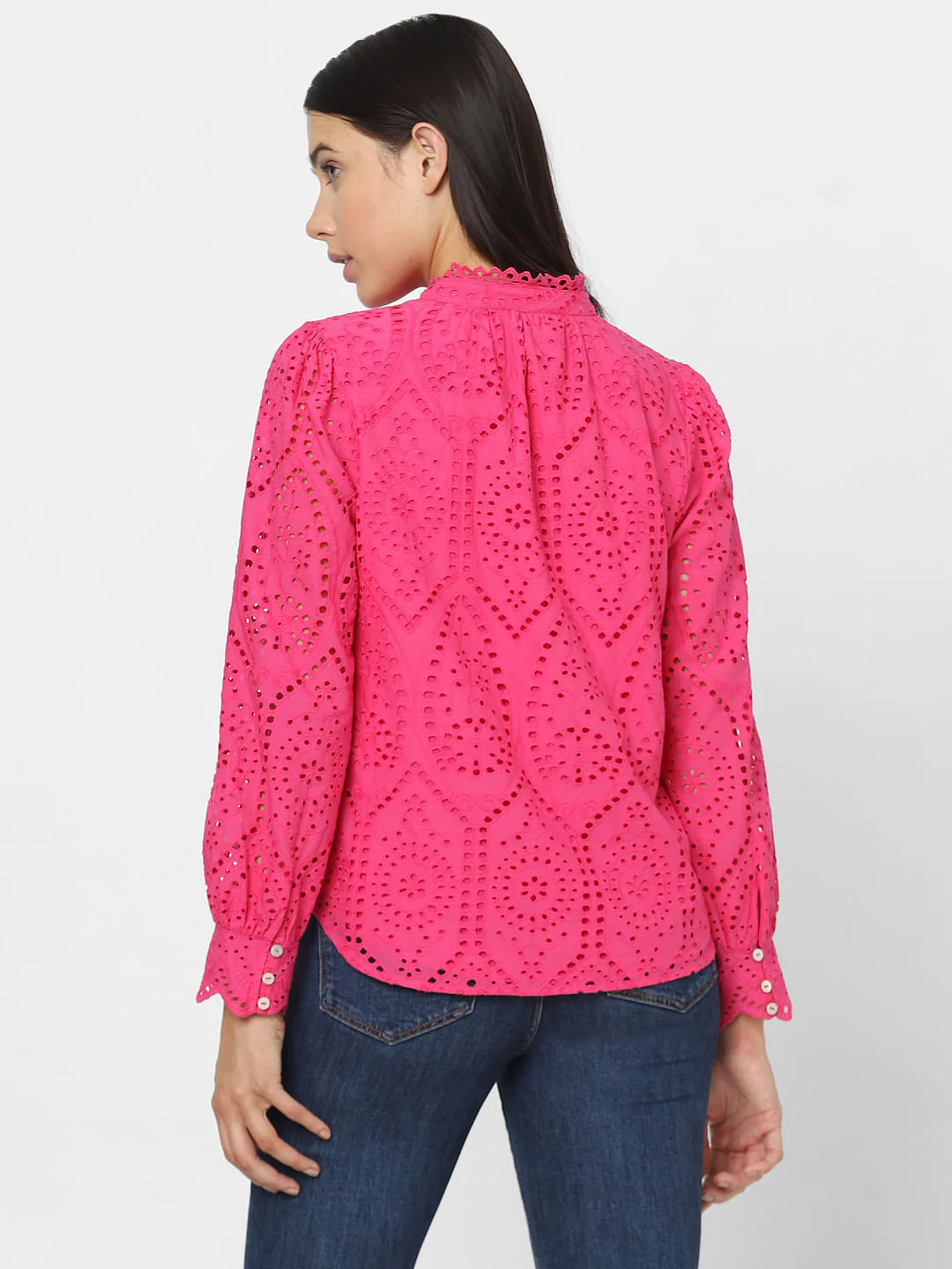 Pink Lace Cotton Top - Image 4