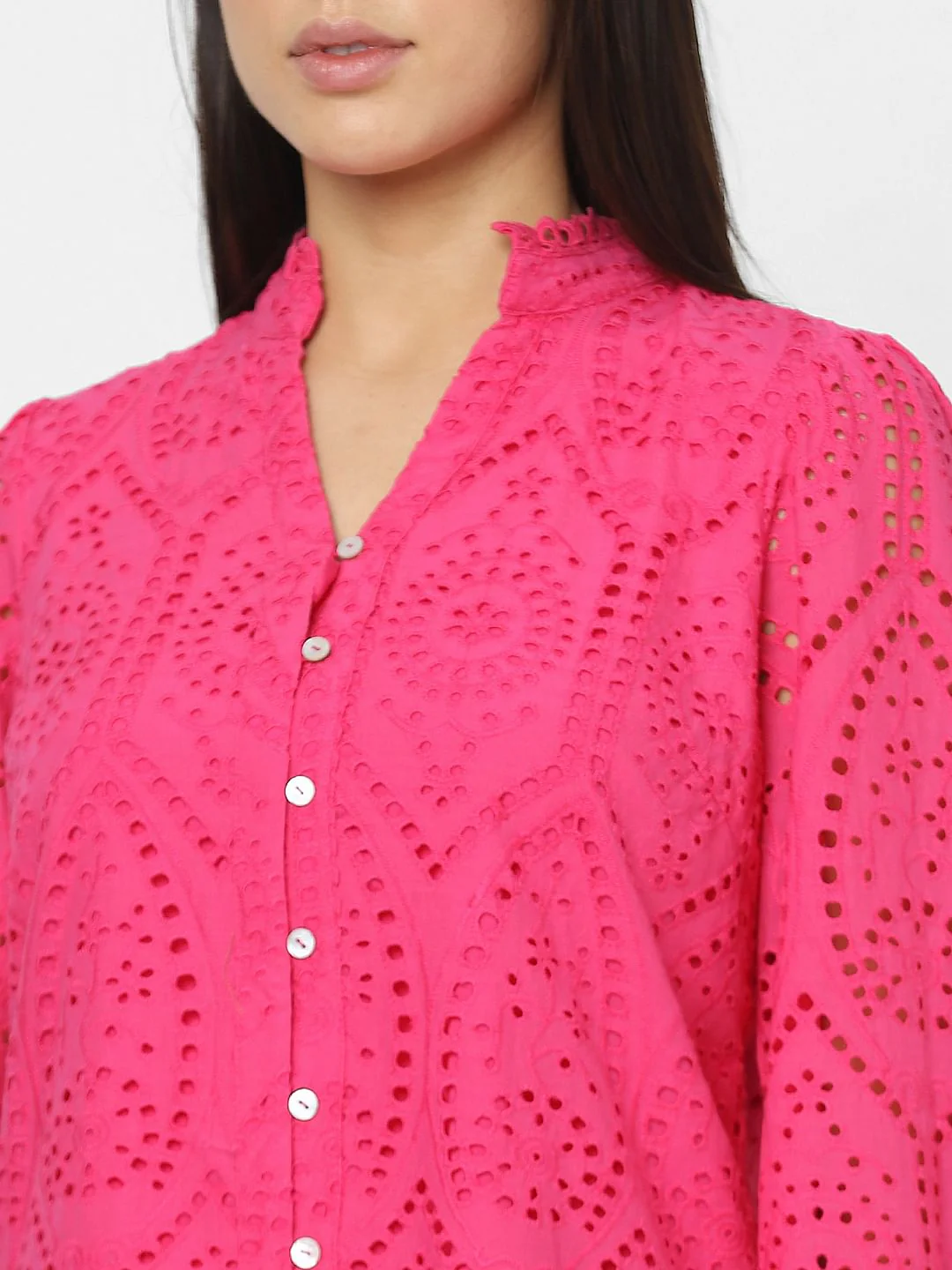 Pink Lace Cotton Top - Image 5