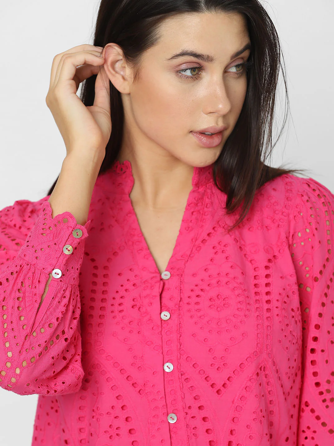 Pink Lace Cotton Top - Image 7