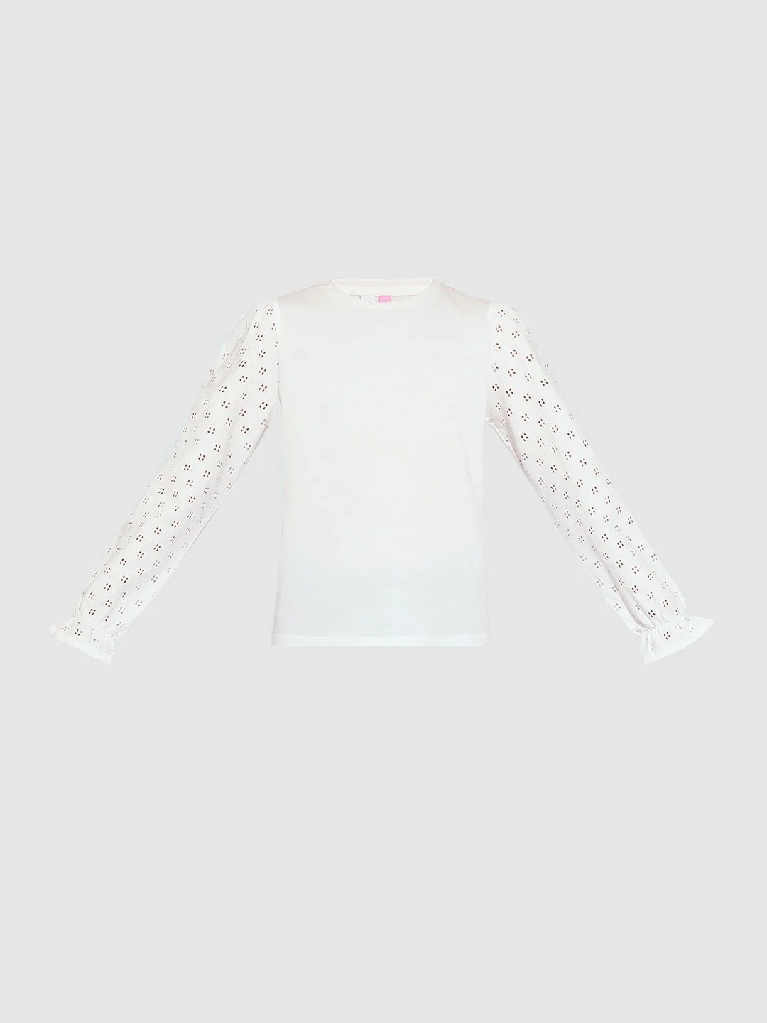 Girls White Organic Cotton Top - Image 6