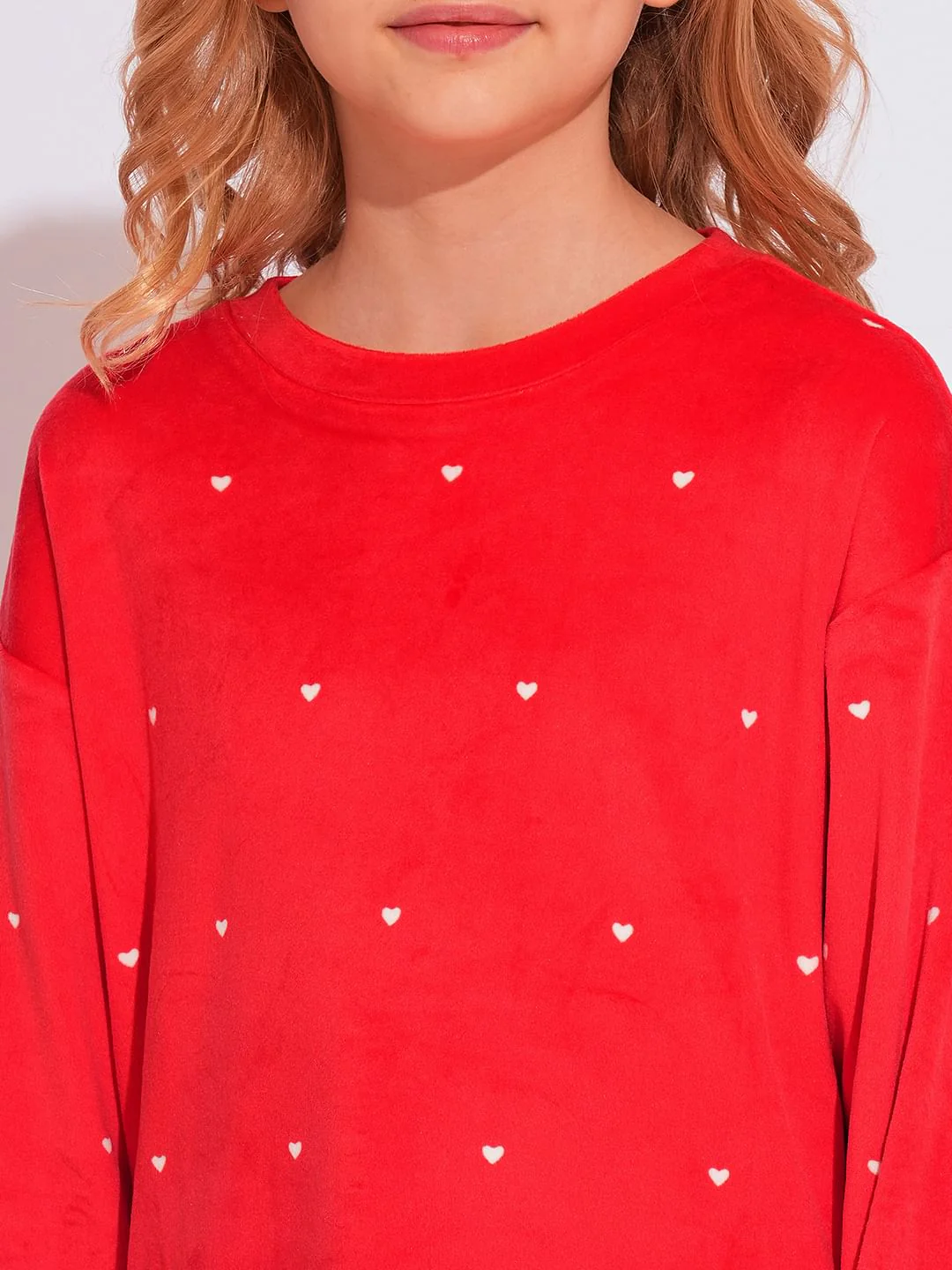 Girls Red Velvet Co-Ord Set Top - Image 4
