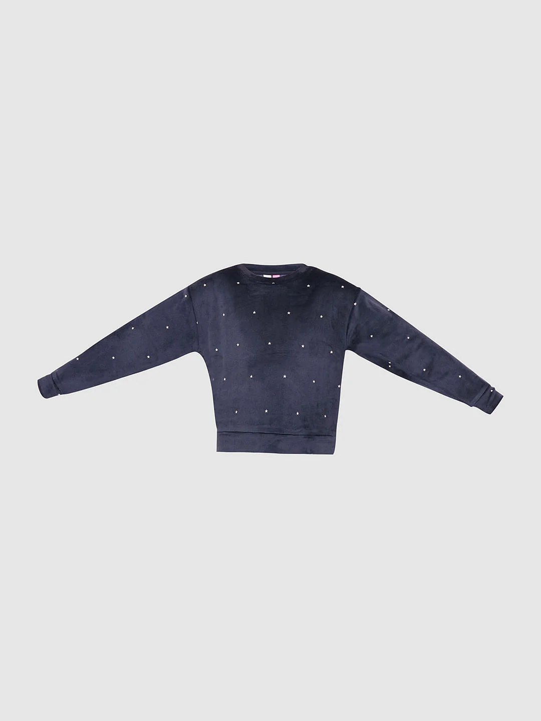 Girls Blue Velvet Co-Ord Set Top - Image 6