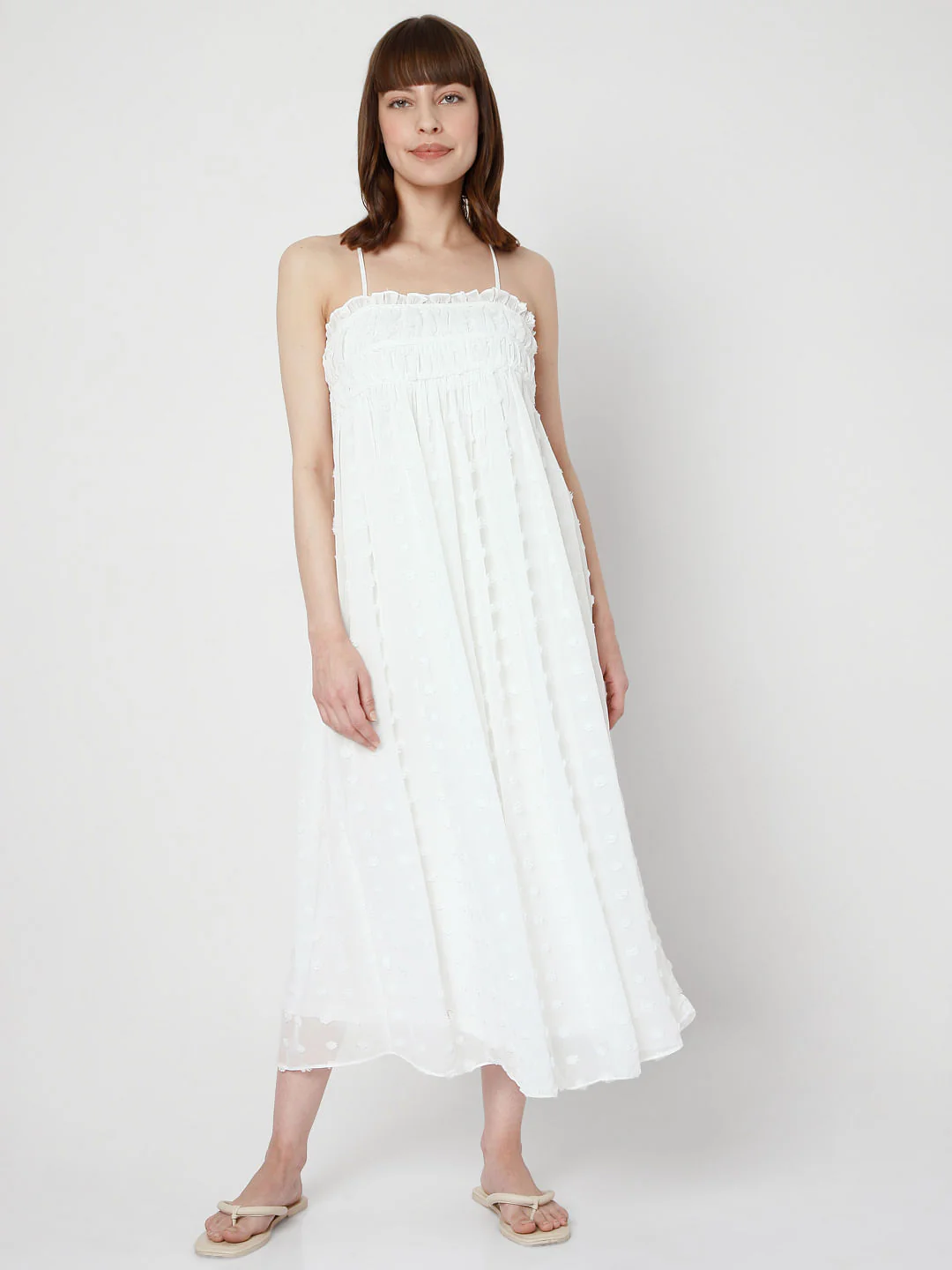 White Midi Dress - Image 2