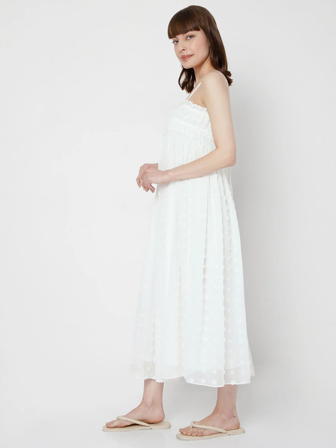 White Midi Dress - Image 3